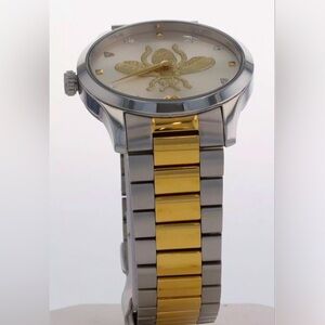 Gucci G-Timeless 38mm Silver Bee Dial Two-Tone Steel Women's Watch YA1264131